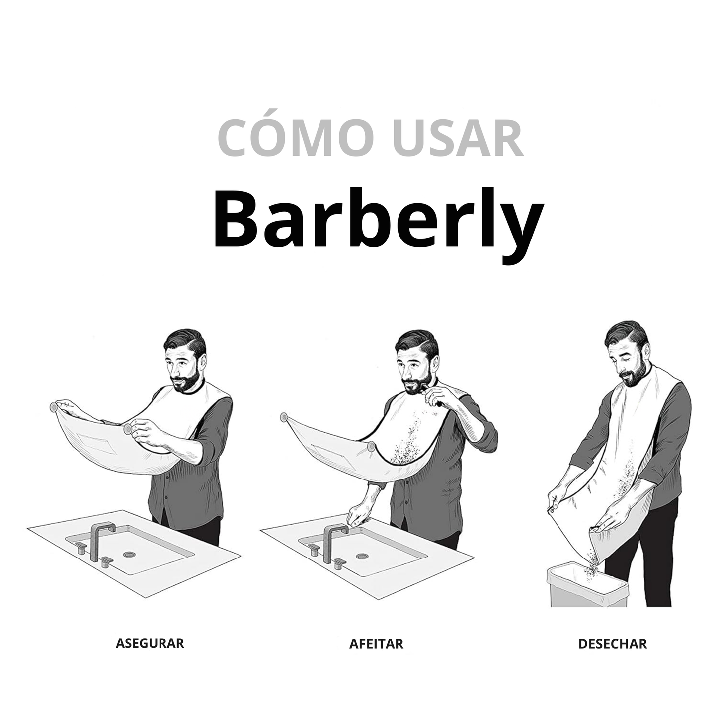 Delantal para afeitar sin ensuciar