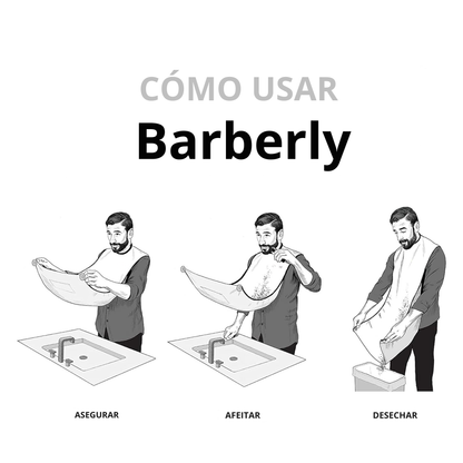 Delantal para afeitar sin ensuciar